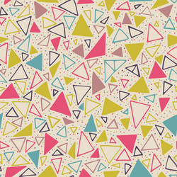 geometric pattern with triangles and dots vector image