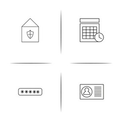 Internet technologies simple linear icon vector