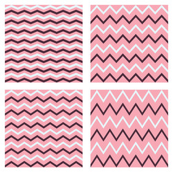 tile seamless pattern zig zag set vector