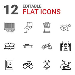 12 transport icons Vector Image