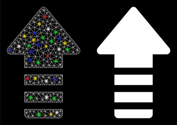 flare mesh 2d update arrow icon with spots vector image