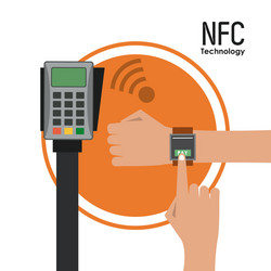 Nfc technology icons vector