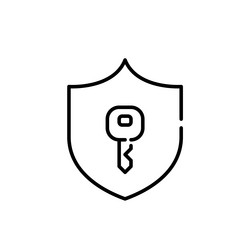 shield and key secure browsing computer usage vector image