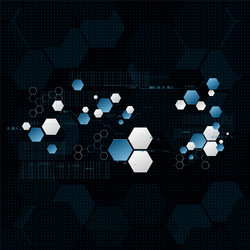 technological encryption future hexagonal data vector image