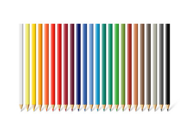 color pencil set different pencils vector