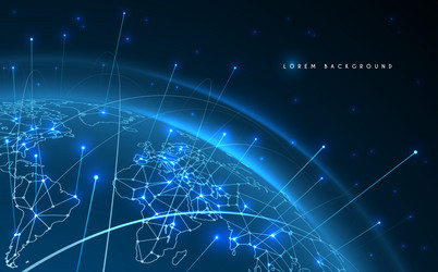 Global Network Connection Background vector image
