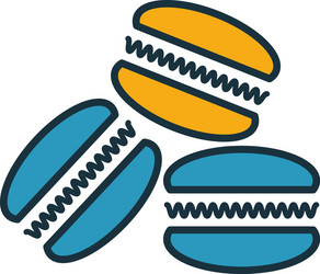 macaroons icon thin line symbol design from coffee vector image