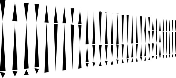 perspective 3d dashed irregular lines segment vector image