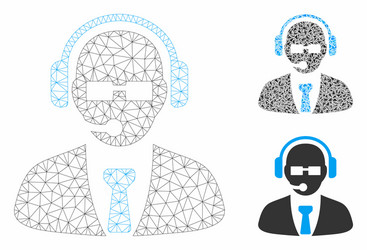 support manager mesh 2d model and triangle vector image