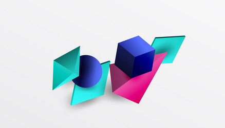 abstract design showcasing isometric cubes vector image