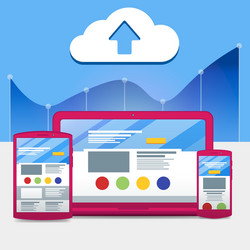 development of adaptive design and a cloud service vector image