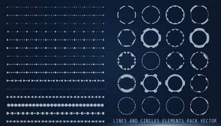hud gray futuristic user interface lines element vector image