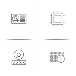 internet technologies simple linear icon vector image
