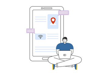 intranet internet network connection technology vector image