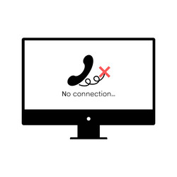 no signal or lost connection video call program vector image