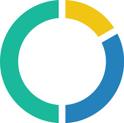 pie chart icon graph diagram symbol for big data vector image