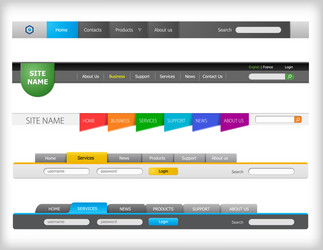 Web Navigation UI Templates vector image