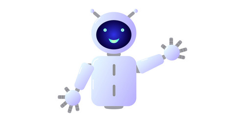 chatbot assistant form robot with ai 3d vector image