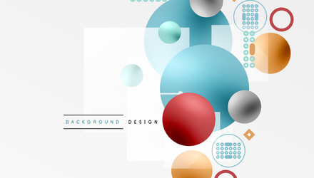 circles and elements geometric abstract background vector image