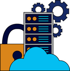 cloud computing cpu security settings vector image