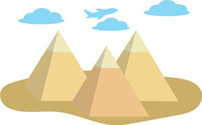 Egypt pyramids icon Royalty Free Vector Image - VectorStock