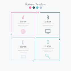 Linear Chart Element - 4 Step Diagram vector image
