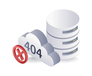 database error 404 technology system infographic vector image