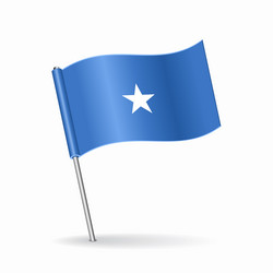 somalian flag map pointer layout vector image