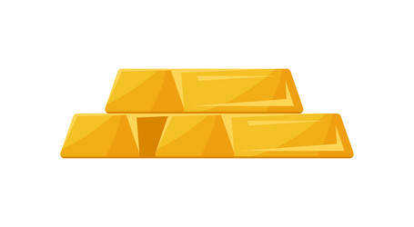 Stack glossy gold bar luxury financial investment vector