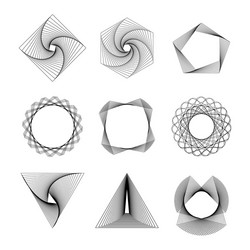 Abstract geometric elements set vector