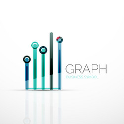 abstract logo idea linear chart or graph vector image