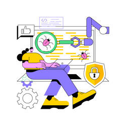 automated testing abstract concept vector image