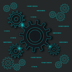 data computing information processing concept vector image