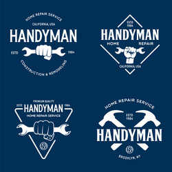 handyman labels badges emblems and design elements Vector Image