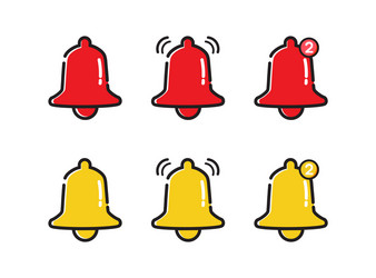 Notification bell icon vector