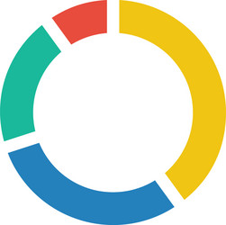pie chart icon graph diagram symbol for big data vector image