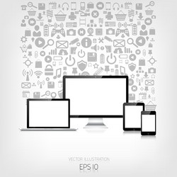 responsive web design adaptive user interface vector image