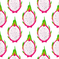 seamless pattern with i of a pitahaya vector image