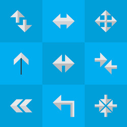 set of simple indicator icons vector image