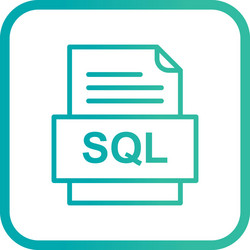 sql file document icon vector image