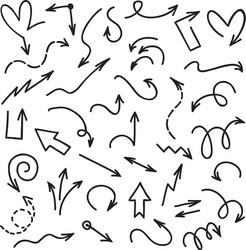 Hand drawn arrow marks set Royalty Free Vector Image