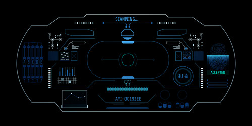 hud virtual hologram ui screen interface vector