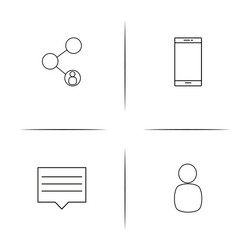 internet of things simple linear icon setsimple vector image
