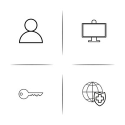 internet technologies simple linear icon vector image