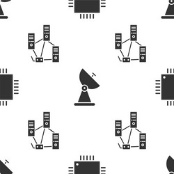 set processor with microcircuits cpu radar vector image