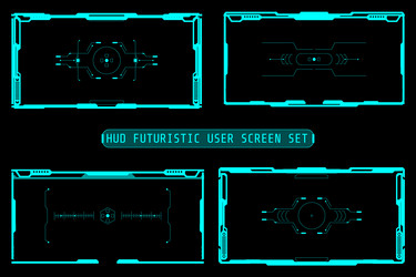 hud abstract futuristic ui screen interface system vector image