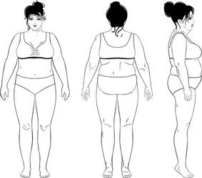 Naked standing woman Royalty Free Vector Image