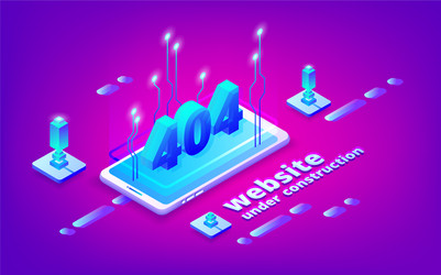 404 error web site page vector image
