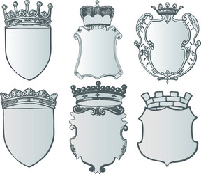 Heraldic element collection and coat of arms vector