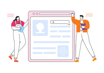 intranet internet network connection technology vector image